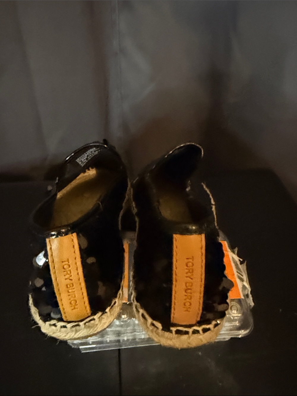 Tory Burch Black Sequin Espadrille Slip-Ons - Picture 5 of 6